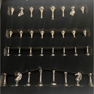 Sharper Image All-in-1 leather game set for chess, checkers, poker,& Backgammon